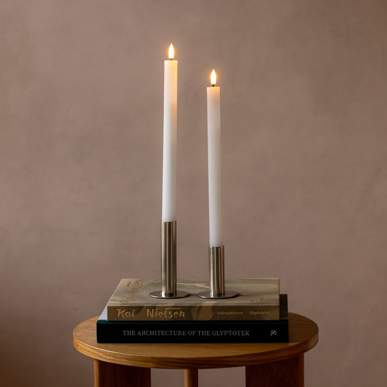 Luna Led Kronelys 28cm 2stk