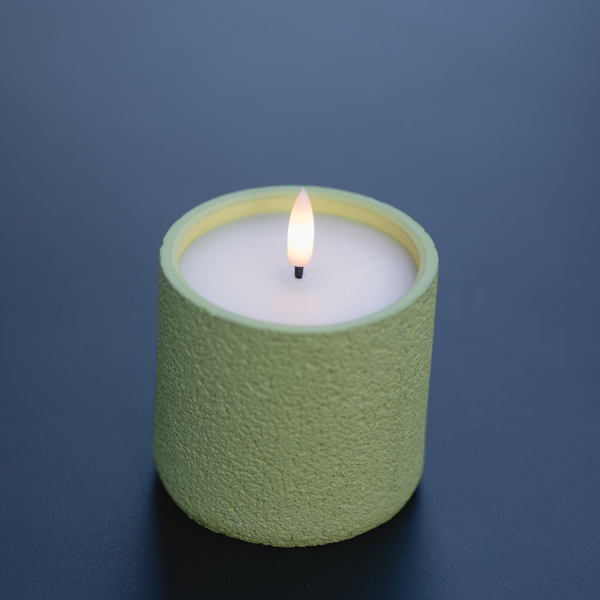 Sia LED bloklys genopladelig ø 8.5 x 8 cm. Grøn (Sendes fra 26 maj)