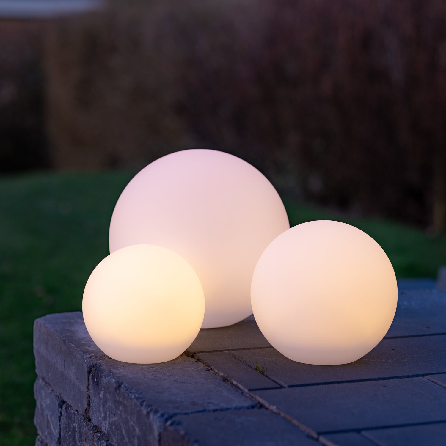 Ida LED kugler hvid Ø25-30-40 cm 3 stk (Forudbestilling - sendes 10-15 dec)