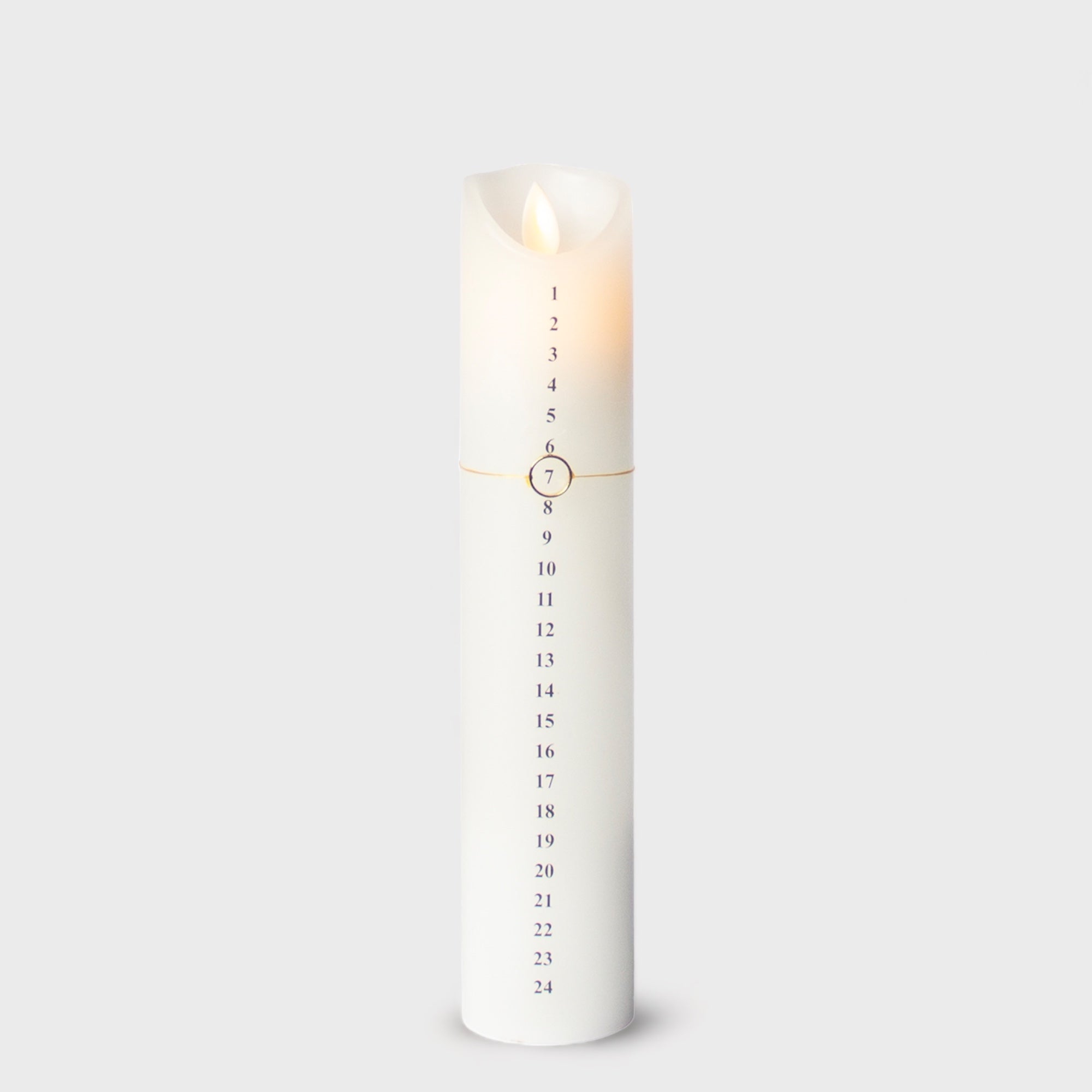 Anna LED kalenderlys hvid Ø5 X 25cm 1stk