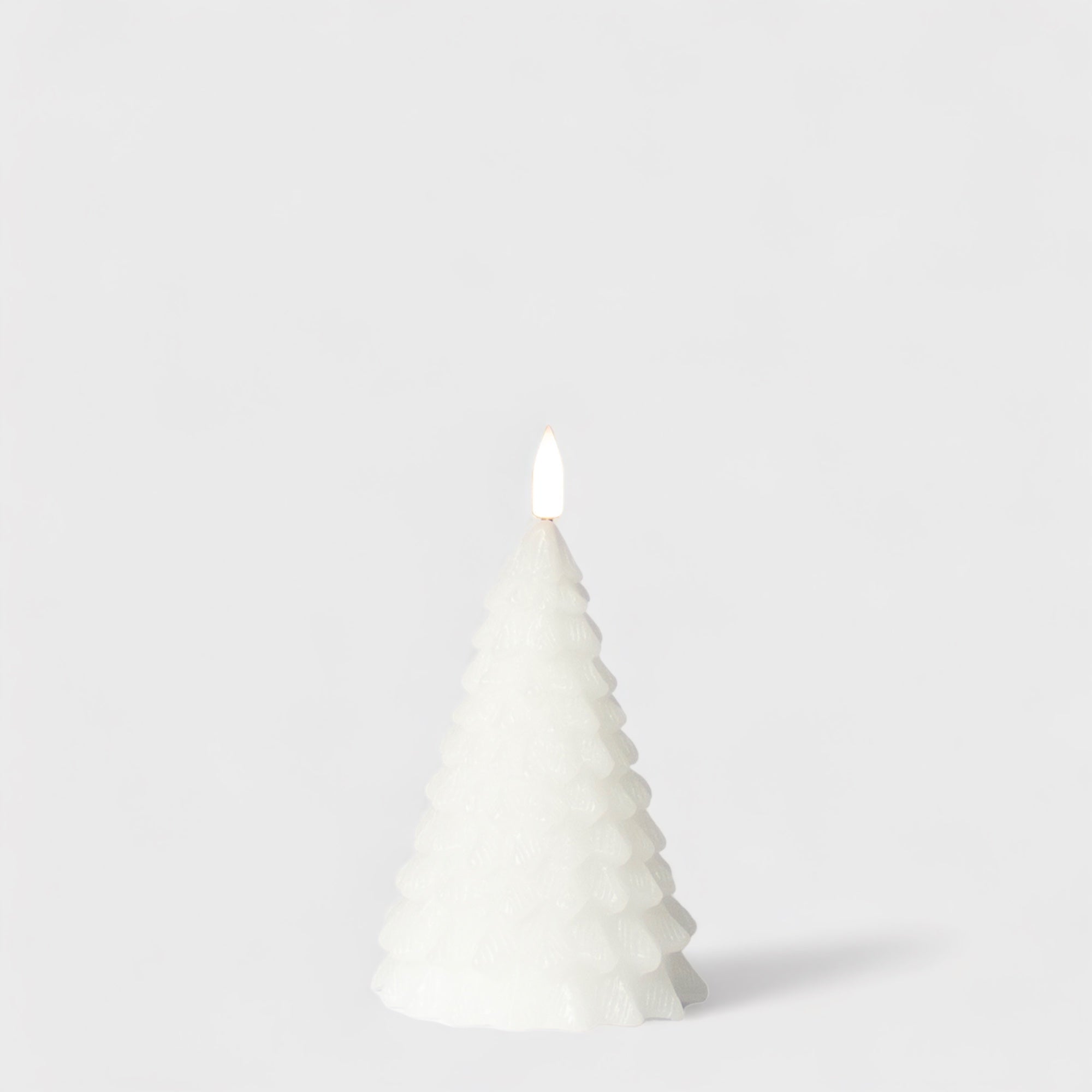 Luna LED figurlys juletræ hvid Ø8,5 X 13cm 1stk