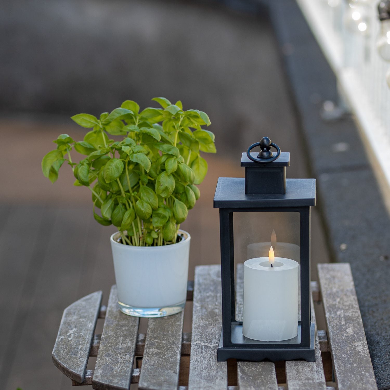 Lanterne  med klar glas 26*12 cm